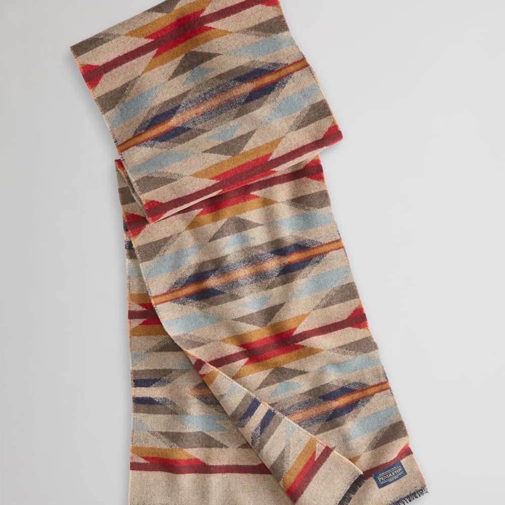 Pendleton Wool Scarf with Earthy Tones - Picture 3 of 3